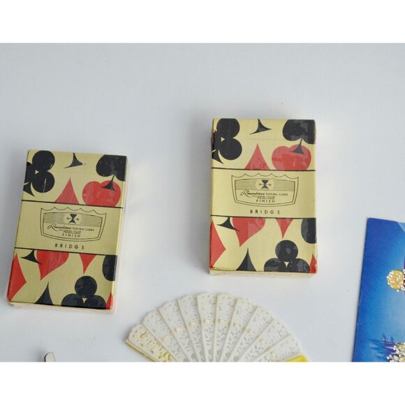 VINTAGE Junk Drawer Lot Playing Cards Sealed Scissors Fan Cards Domino - Picture 5 of 5